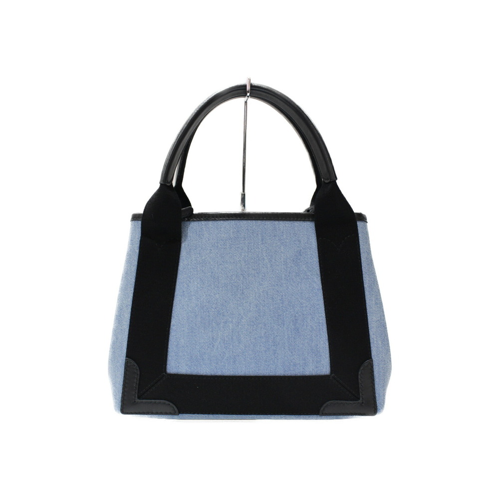BALENCIAGA Cabas XS Handbag Shoulder Bag Denim Leather Blue Black Pouch - Picture 4 of 7